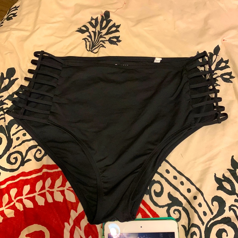 High rise swimsuit bottoms